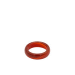 seree - Persimmon — Dark Orange Jade Stone Ring