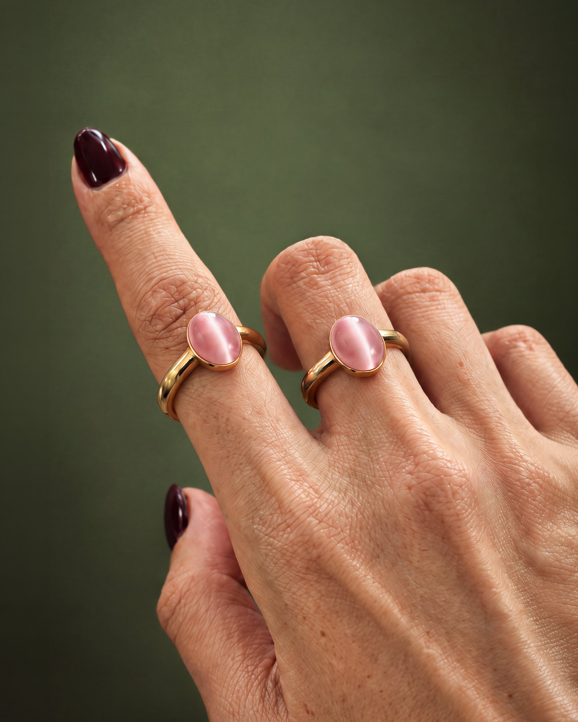 seree pink cats eye cabochon ring 2