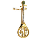 Pipa — Green Jade Brooch