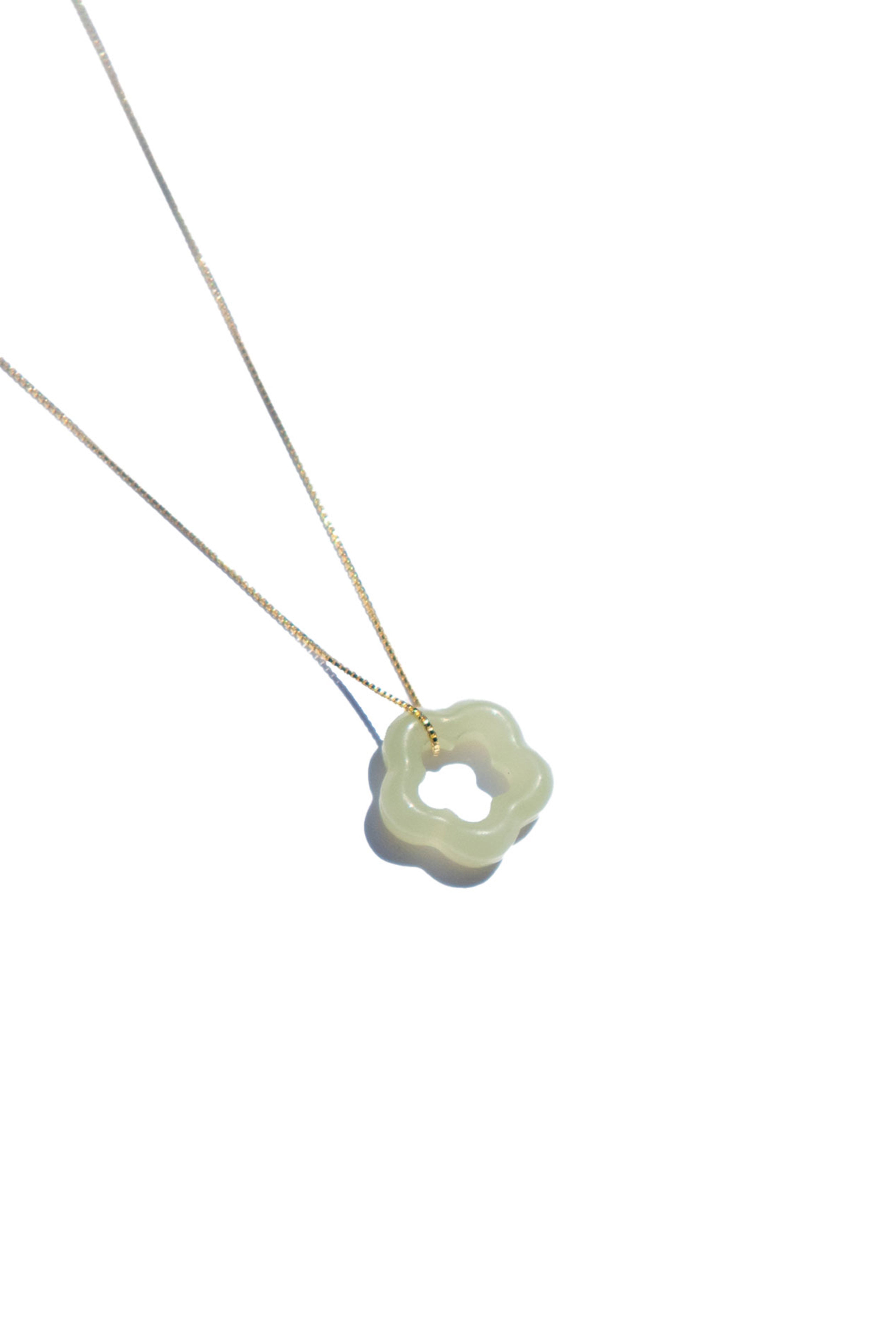 seree - Plum Blossom — Green Jade Pendant Necklace