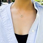 seree - Plum Blossom — Green Jade Pendant Necklace