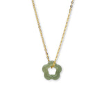 seree - Plum Blossom — Green Jade Pendant Necklace