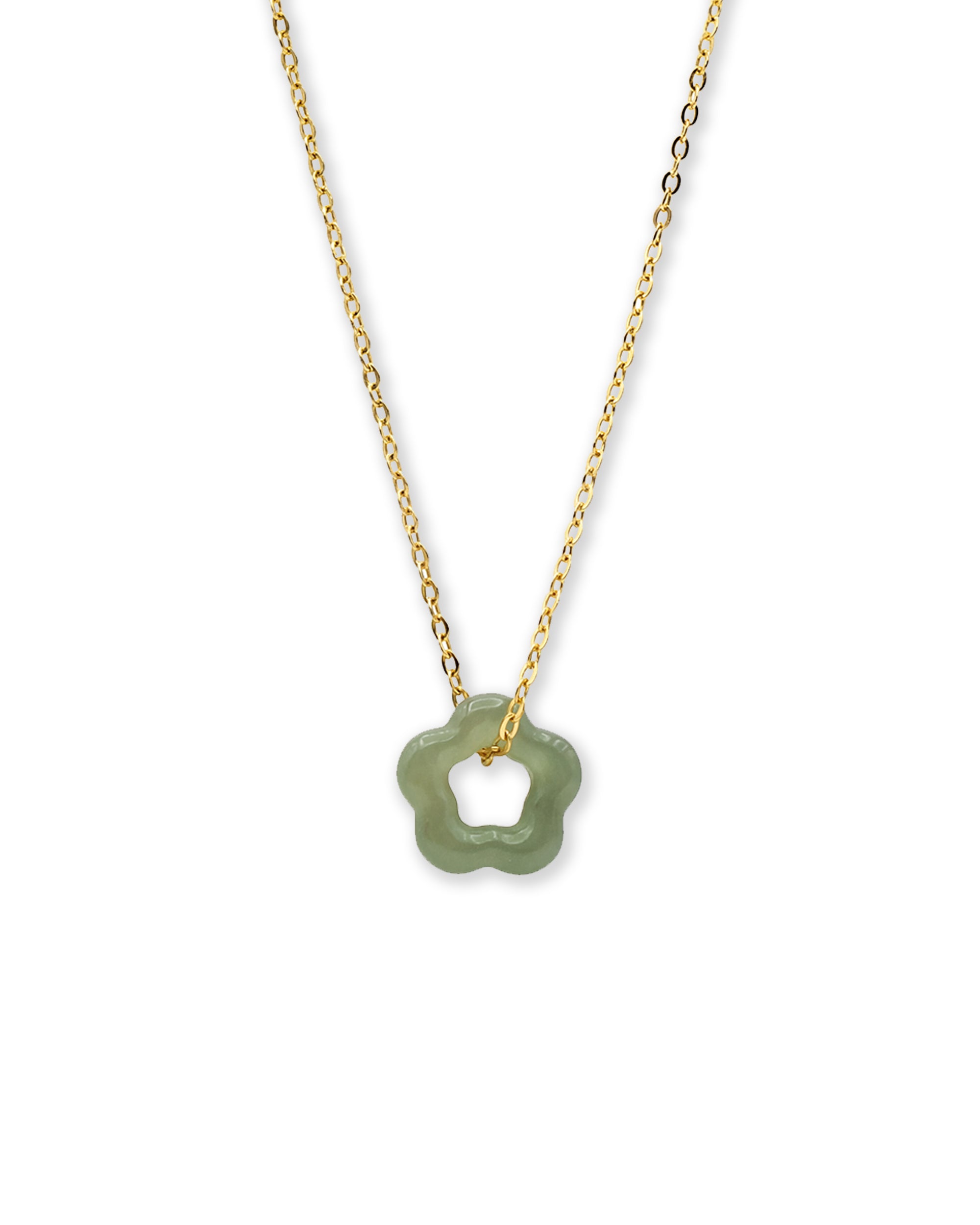 seree - Plum Blossom — Green Jade Pendant Necklace