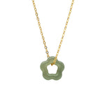 seree - Plum Blossom — Green Jade Pendant Necklace