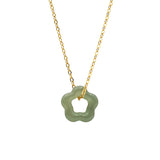 seree - Plum Blossom — Green Jade Pendant Necklace