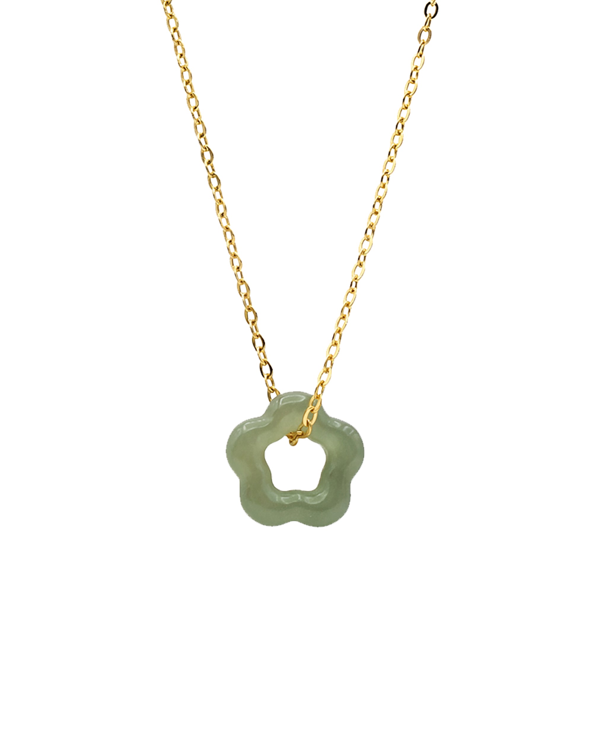seree - Plum Blossom — Green Jade Pendant Necklace