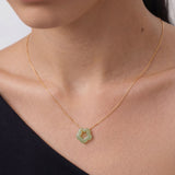 Plum Blossom — Green Jade Pendant Necklace