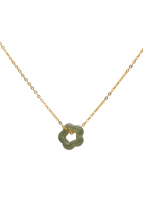 seree - Plum Blossom — Green Jade Pendant Necklace