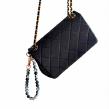 Beaded Bag Charm in Black
