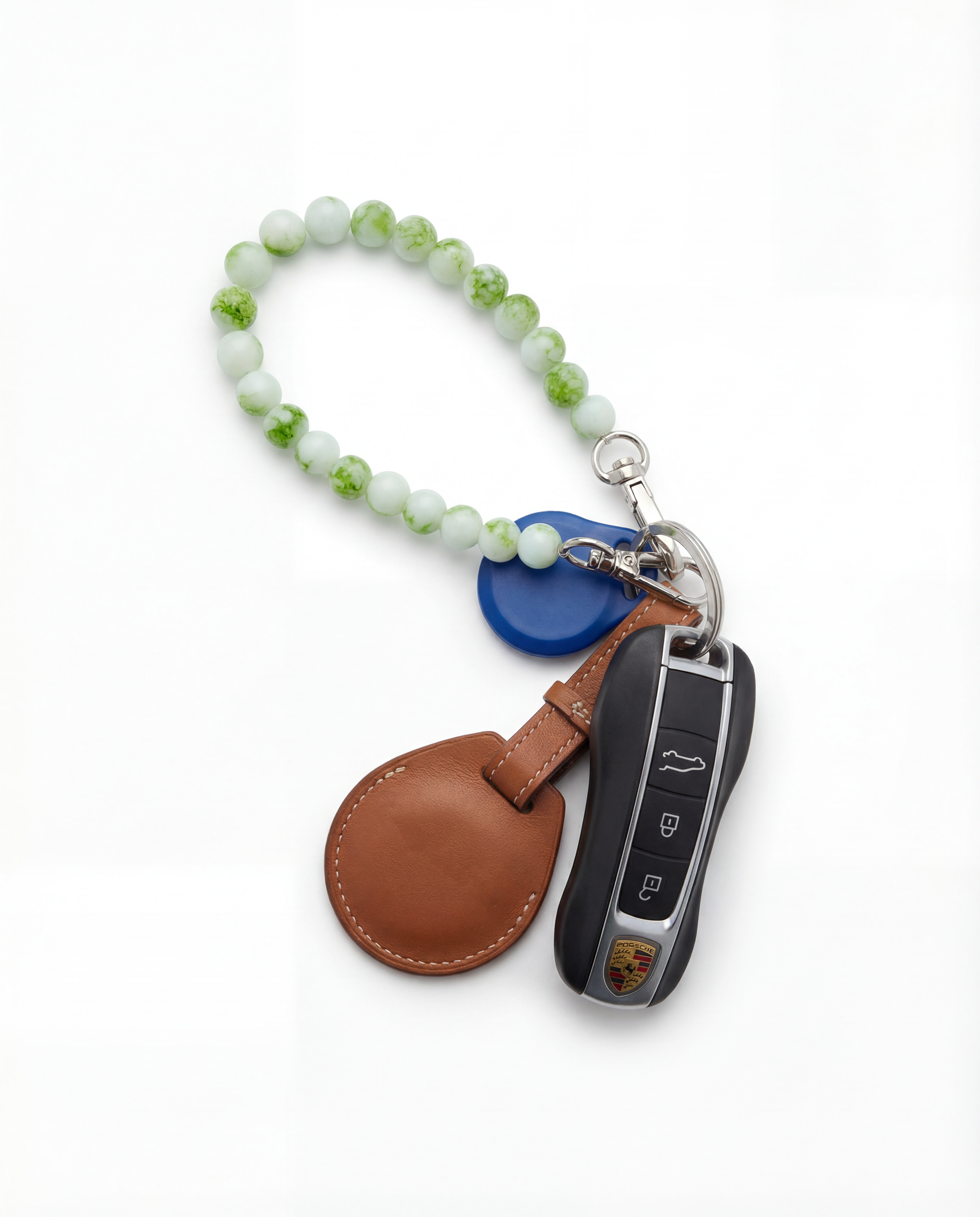 Beaded Bag Charm in Green