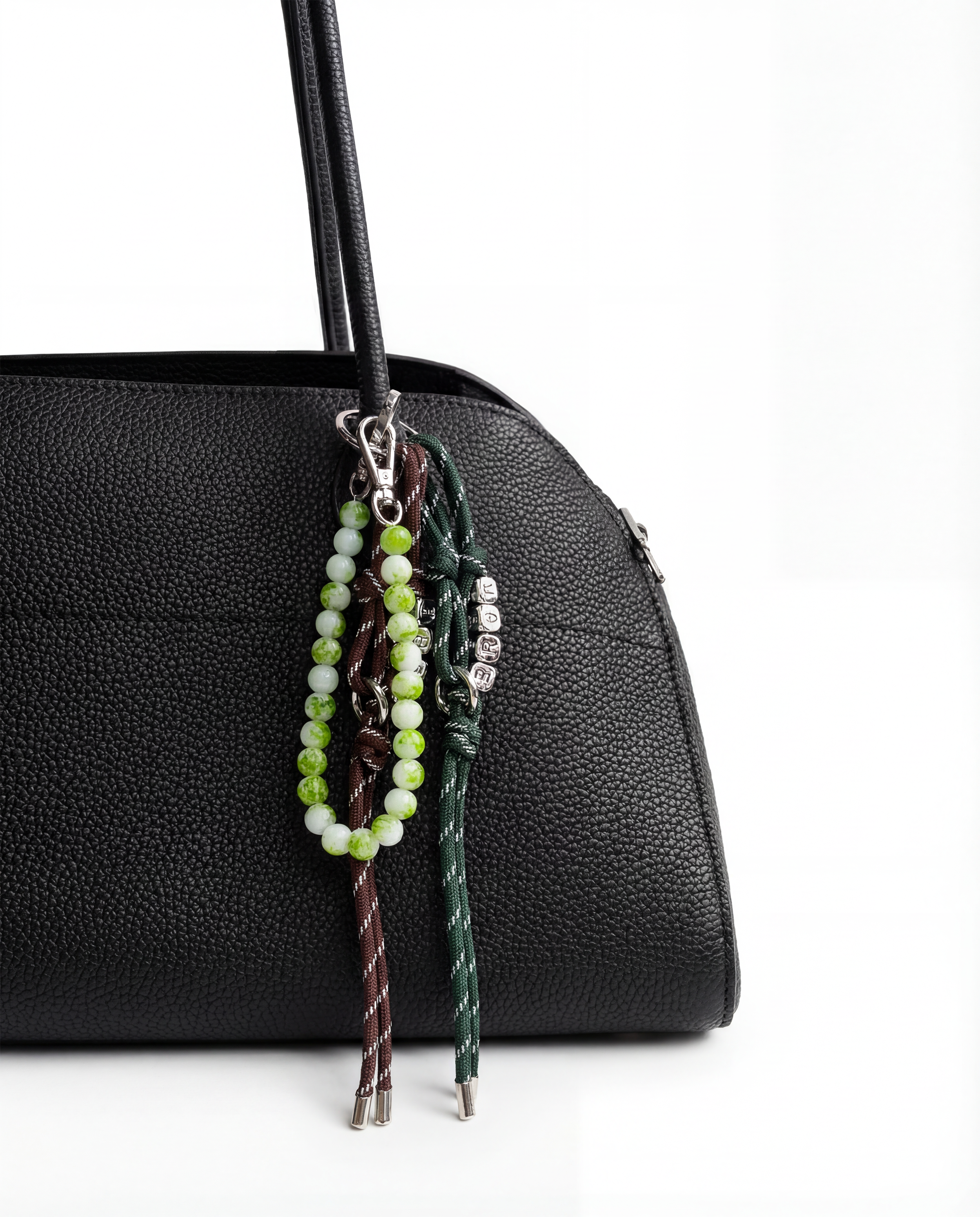 seree Beaded Bag Charm in Green