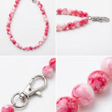 seree Beaded Bag Charm in Pink