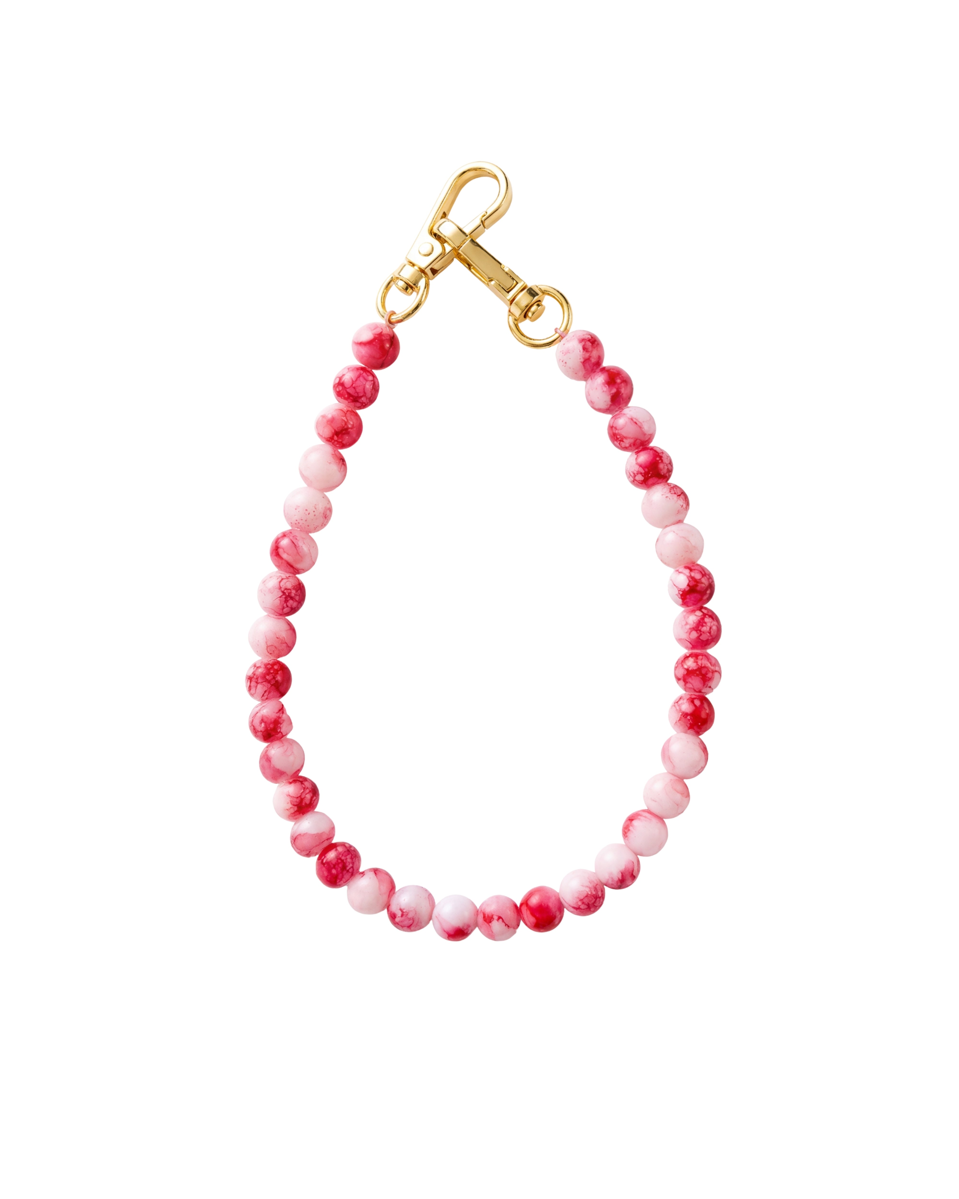 seree Beaded Bag Charm in Pink