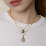 Puzzle — Jade Stone Pendant Necklace in Square