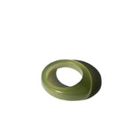 seree - Pyra — Teardrop Green Jade Ring