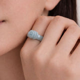 seree - Rose — Off-White Jade Ring