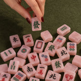 Royal Flush Rose Quartz Mahjong Gift Set