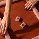 Royal Flush Rose Quartz Mahjong Gift Set