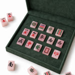 seree royal flush thirteen wonders rose quartz mahjong gift set 6
