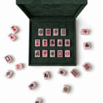 seree royal flush thirteen wonders rose quartz mahjong gift set 9
