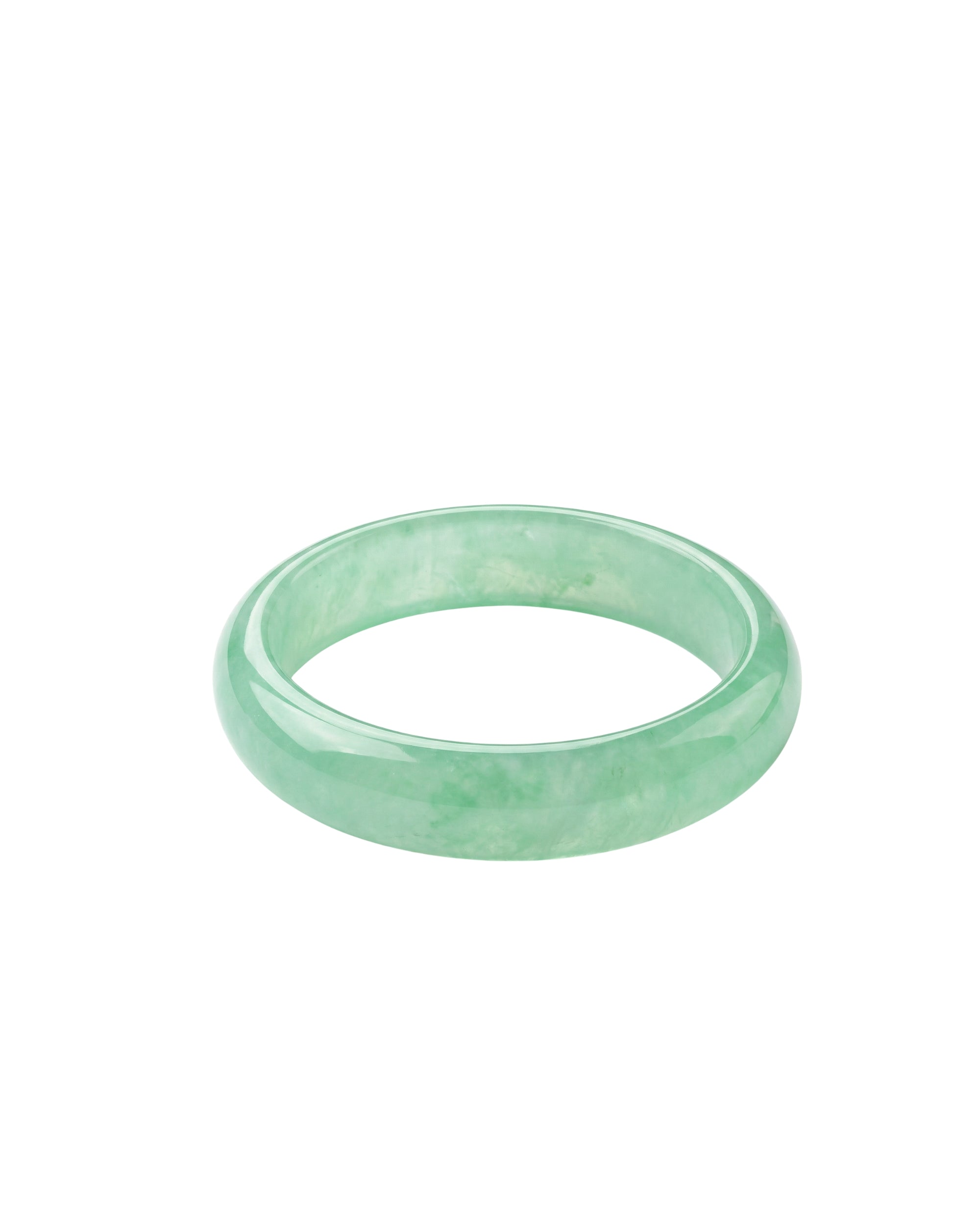 seree - Silk Collection | Agave — Classic Cyan Jade Stone Bangle