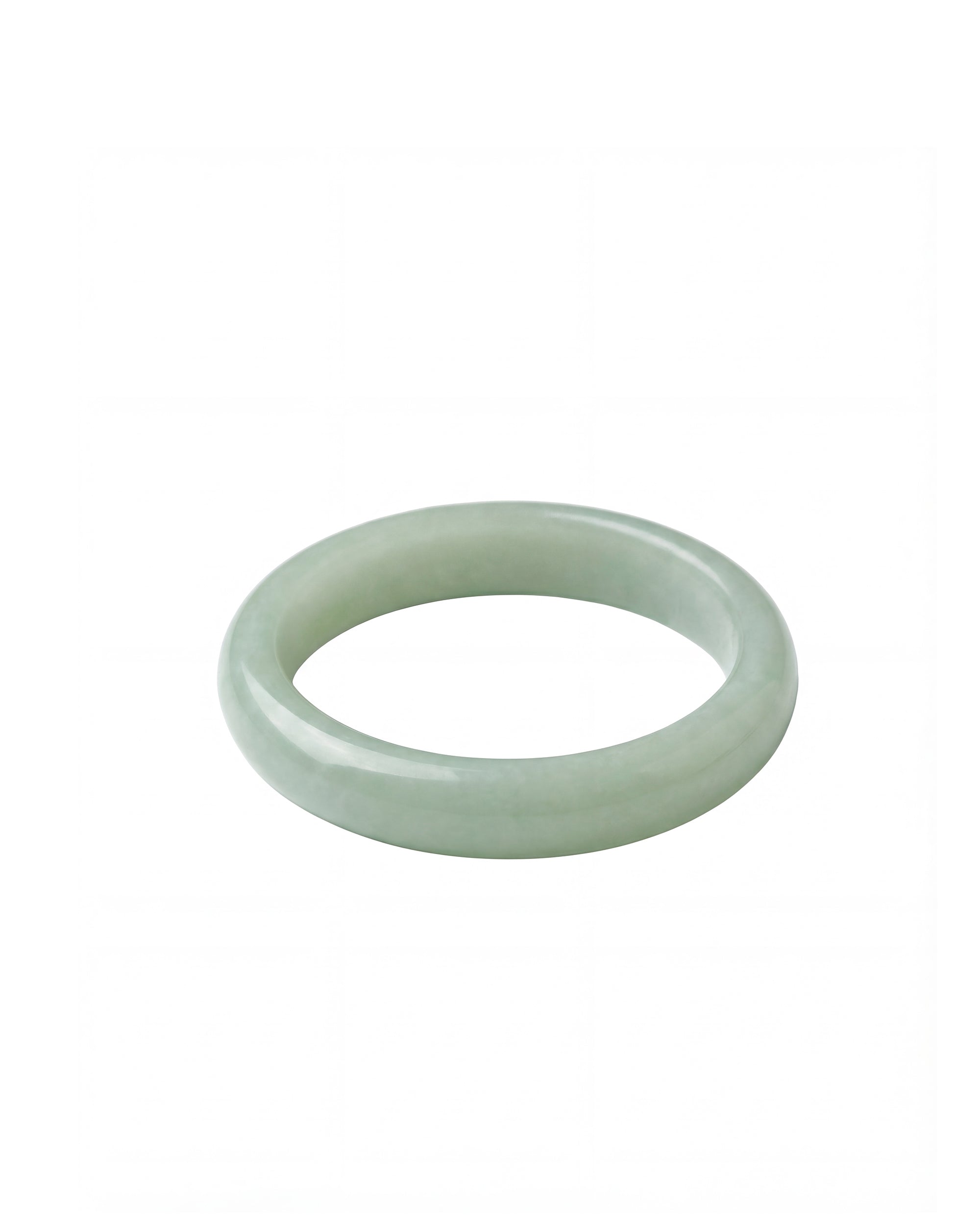 seree - Smoke — Opaque Green Jade Stone Bangle
