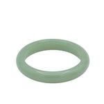 seree - Smoke — Opaque Green Jade Stone Bangle