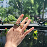 seree - Sophia Skinny — Ribbed Jade Ring