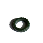 seree - Sophia Skinny — Ribbed Jade Ring