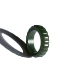 seree - Sophia Skinny — Ribbed Jade Ring