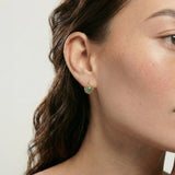 Sydney — Green Jade Bead Stud Earrings