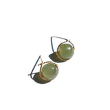 seree - Sydney — Green Jade Bead Stud Earrings