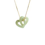 The Hearts — Interlocking Jade Pendant Necklace