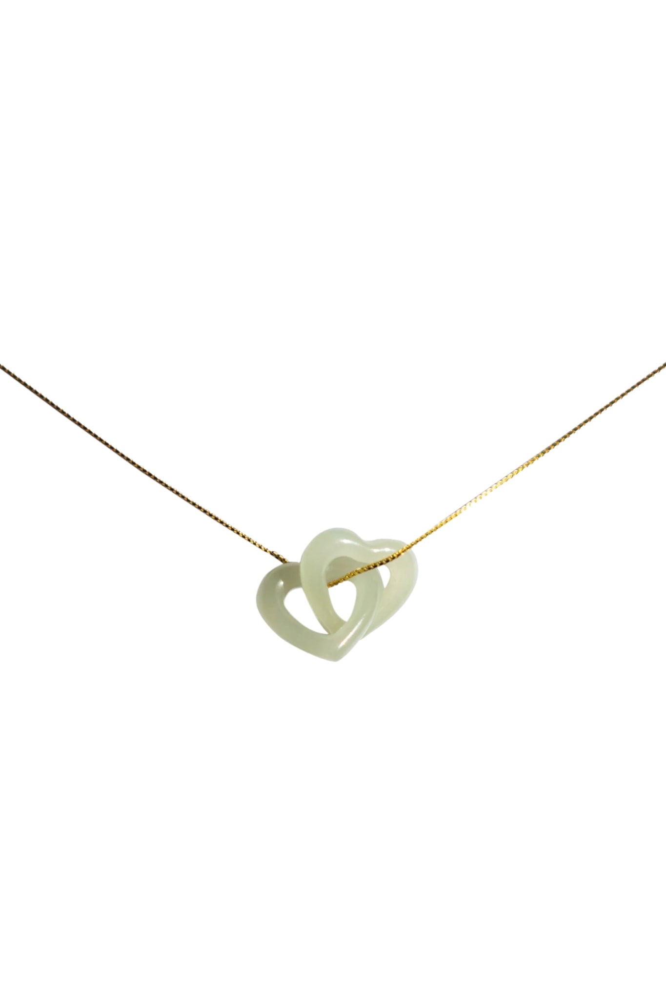 seree - The Hearts — Interlocking Jade Pendant Necklace