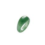 seree Thin Dome — Green Jade Stone Signet Ring