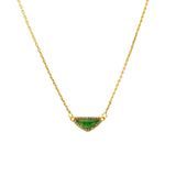 Triangle — Green Jade Stone Pendant Necklace