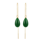 seree - Waterdrop — Lab Jade Drop Earrings