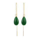 seree - Waterdrop — Lab Jade Drop Earrings
