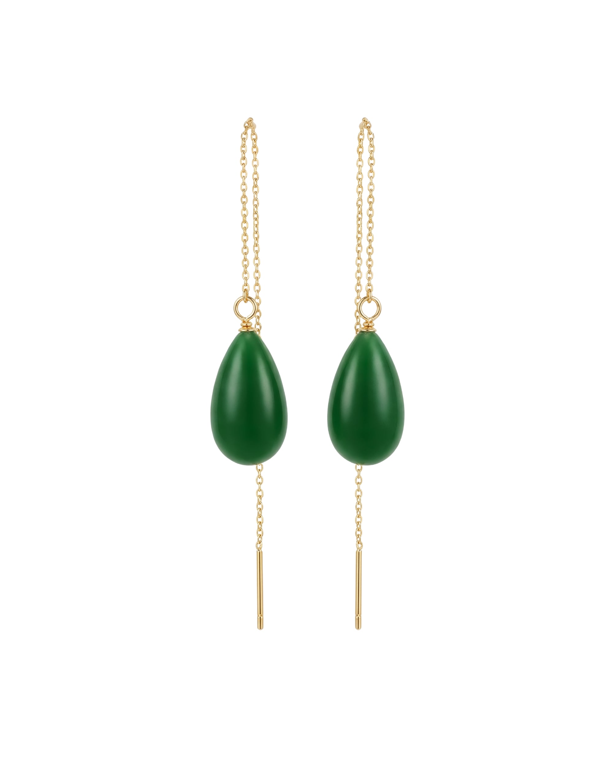 seree - Waterdrop — Lab Jade Drop Earrings