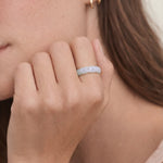 seree - Weave — Off-White Jade Ring