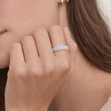 seree - Weave — Off-White Jade Ring