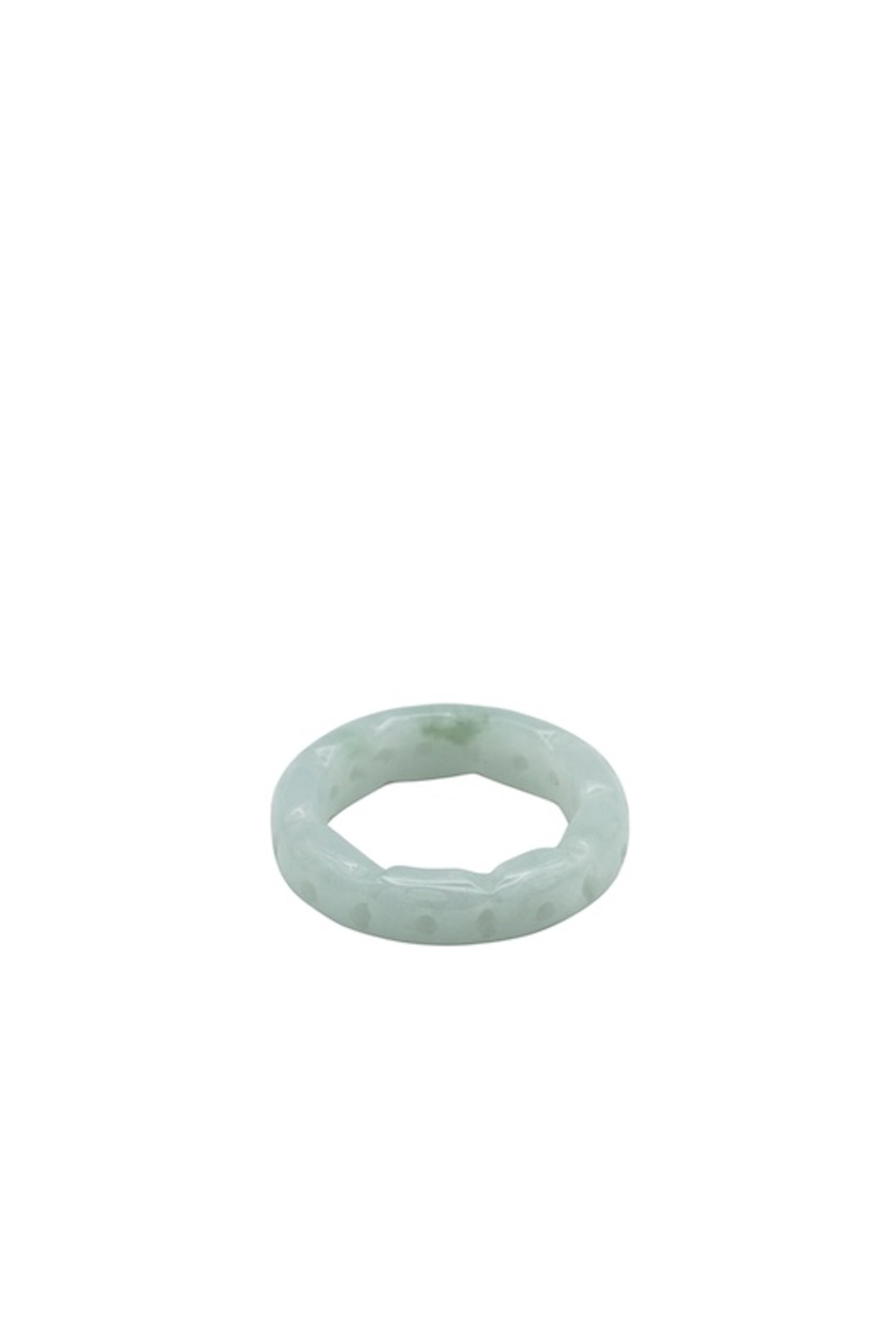 seree - Weave — Off-White Jade Ring