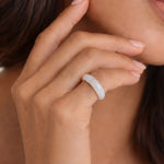 seree - Tee — White Jade Stone Ring