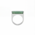Year of the Horse — Light Green Jade Stone Saddle Ring