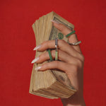 Year of the Horse — Light Green Jade Stone Saddle Ring