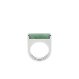 seree Year of the Horse — Green Jade Stone Saddle Ring