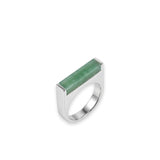 Year of the Horse — Green Jade Stone Saddle Ring