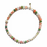 seree - Summer — Beaded Gemstone & Pearl Choker Necklace