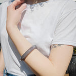 Moon — Purple jade stone bangle - seree