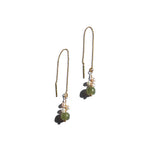 seree - Madeleine — Jade and Freshwater Pearl Drop Earrings